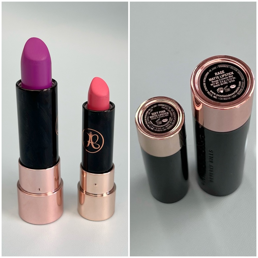 ABH Rage and Soft Pink Lipstick Duo